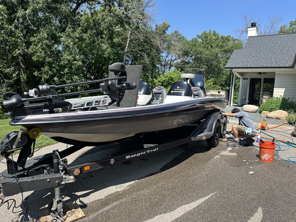 Professional boat detailing service in Bozeman MT — gel coat restoration and interior cleaning