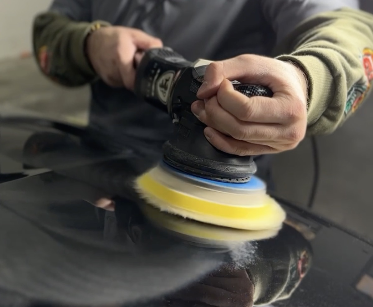 Paint correction and scratch removal on a vehicle